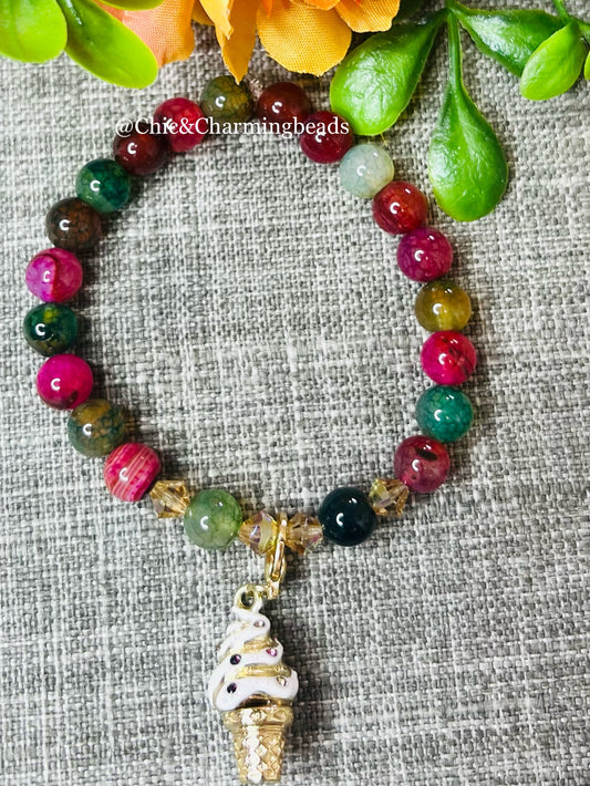 Ice Cream Pendant Bracelet