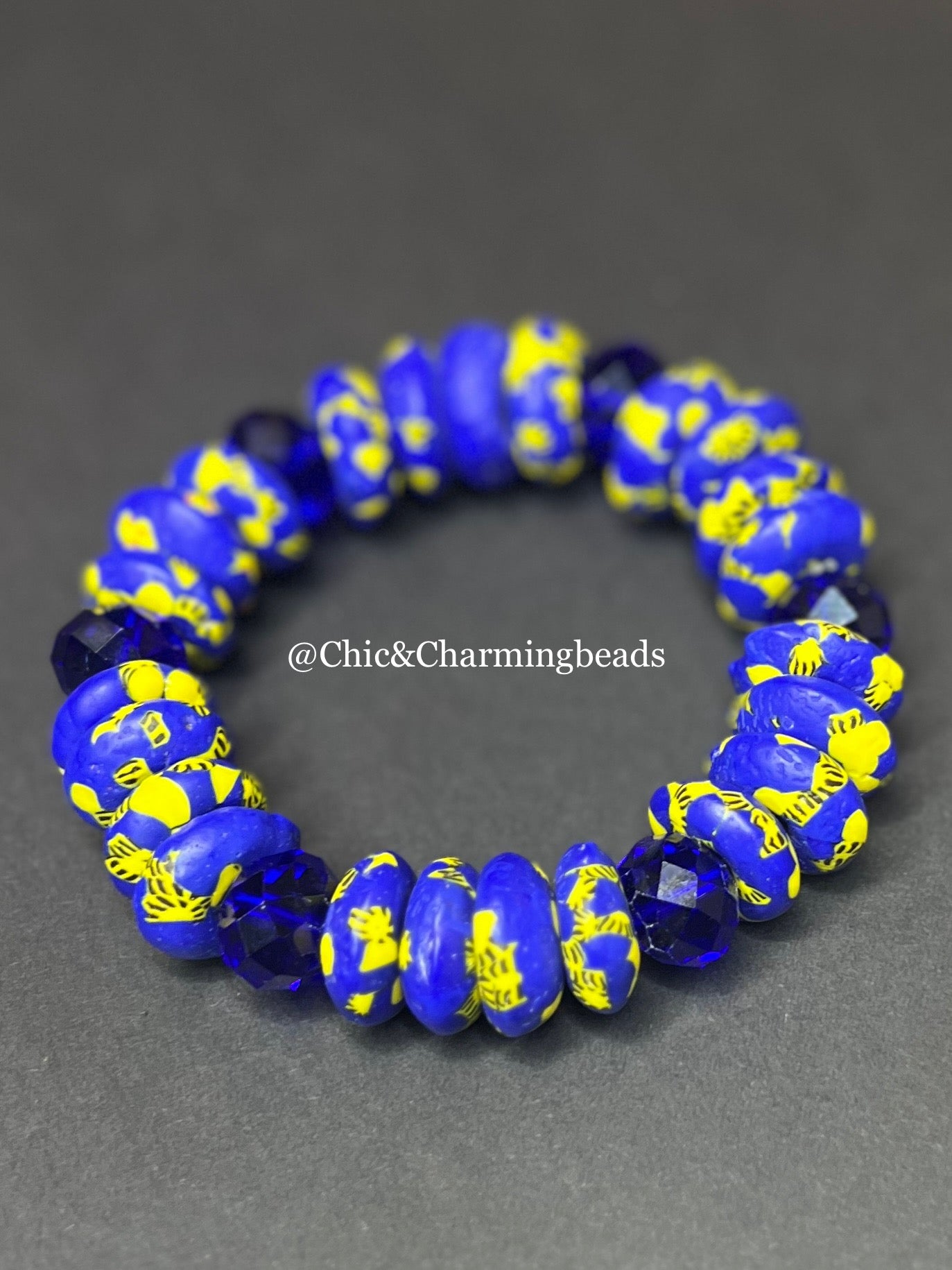 Big Blue Ghanaian Bracelet