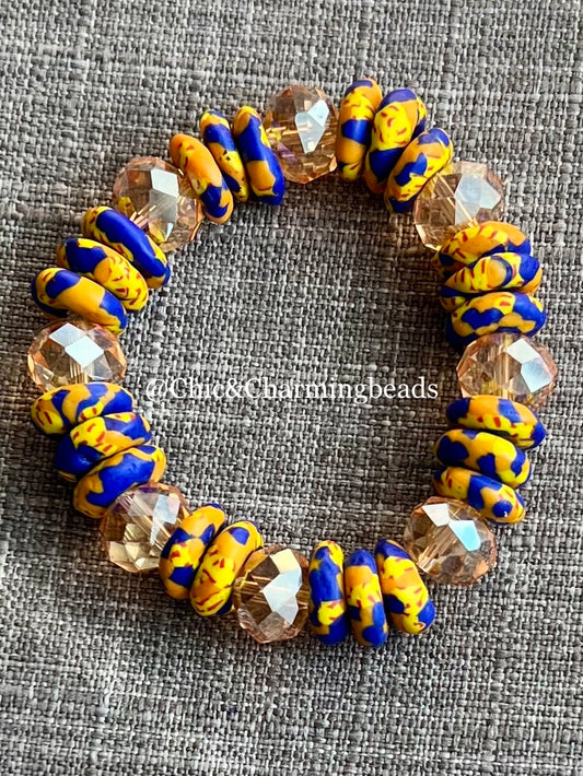 Ghanaian Glass Beads Bracelet