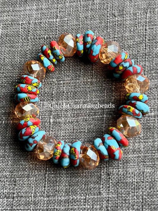 Ghanaian Glass Beads Bracelets