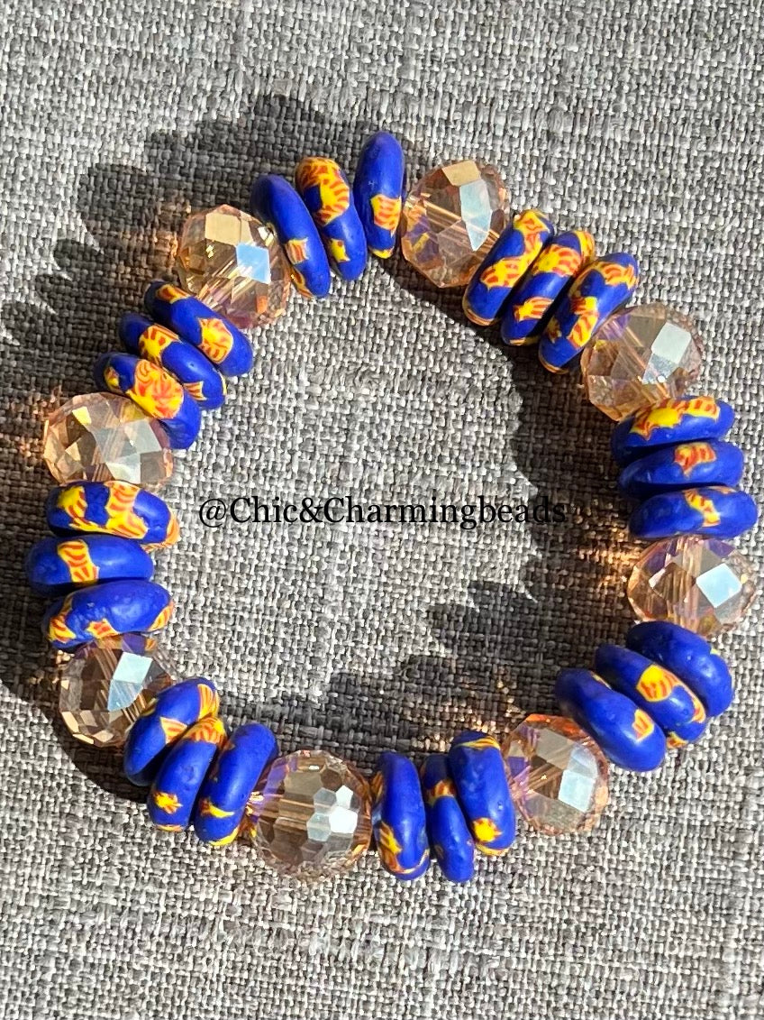 Ghanaian Glass Beads Bracelet
