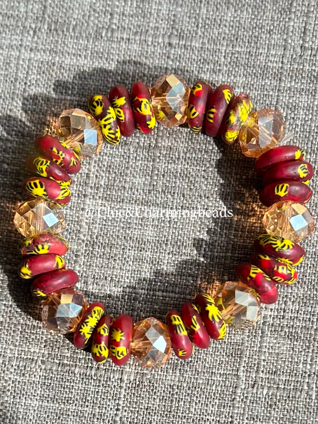 Ghanaian Glass Beads Bracelet