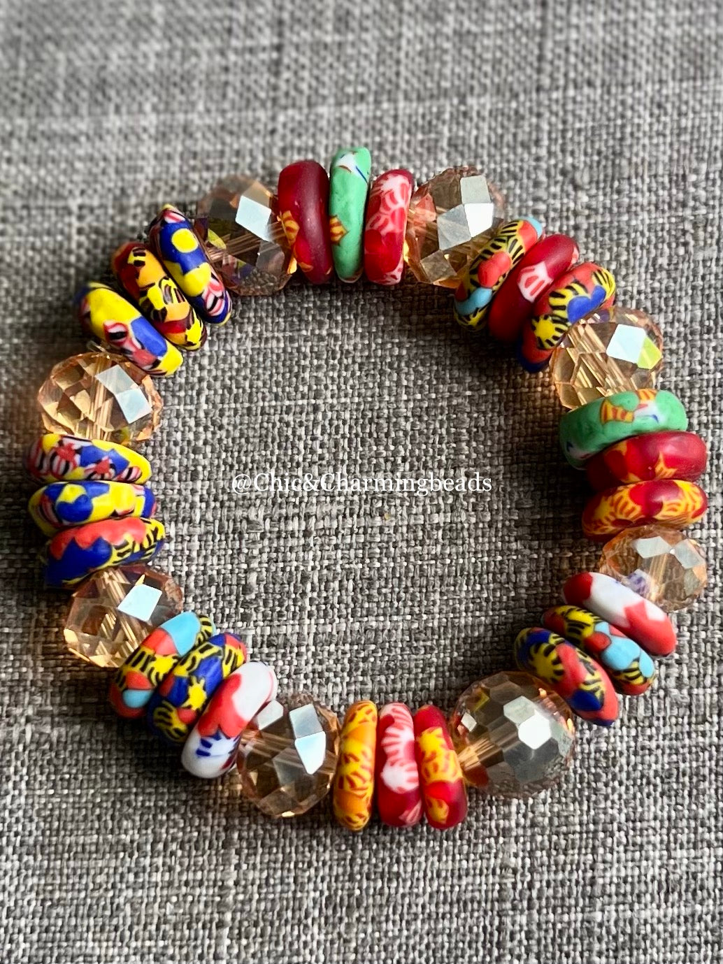 Ghanaian Glass Beads Bracelets