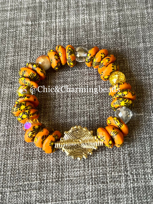 Ghanaian Glass Beads Bracelet