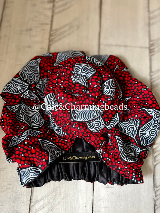 Red & White Adult Turban