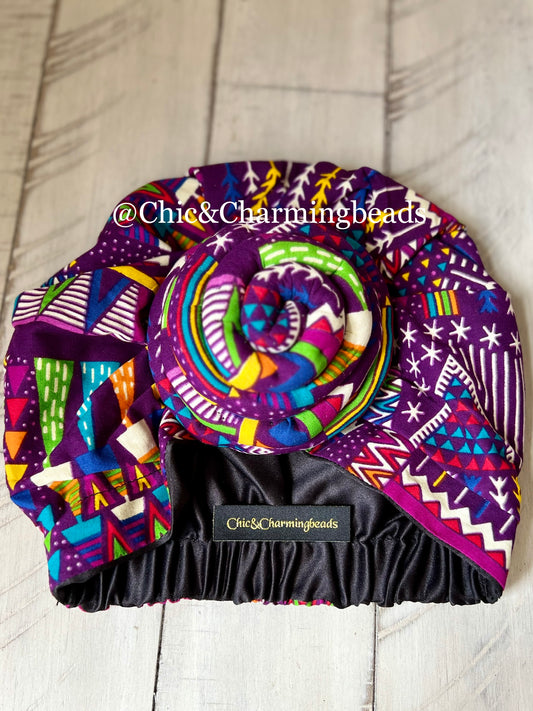 Purple Tribal Adult Turban