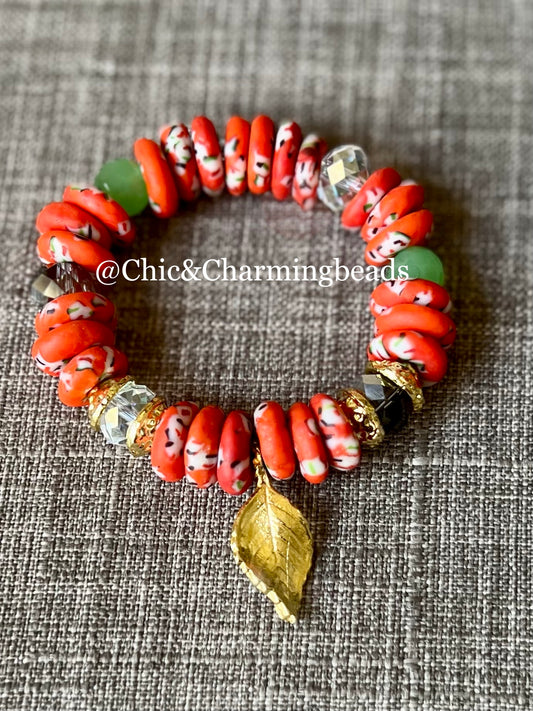 Ghanaian Glass Beads Bracelet