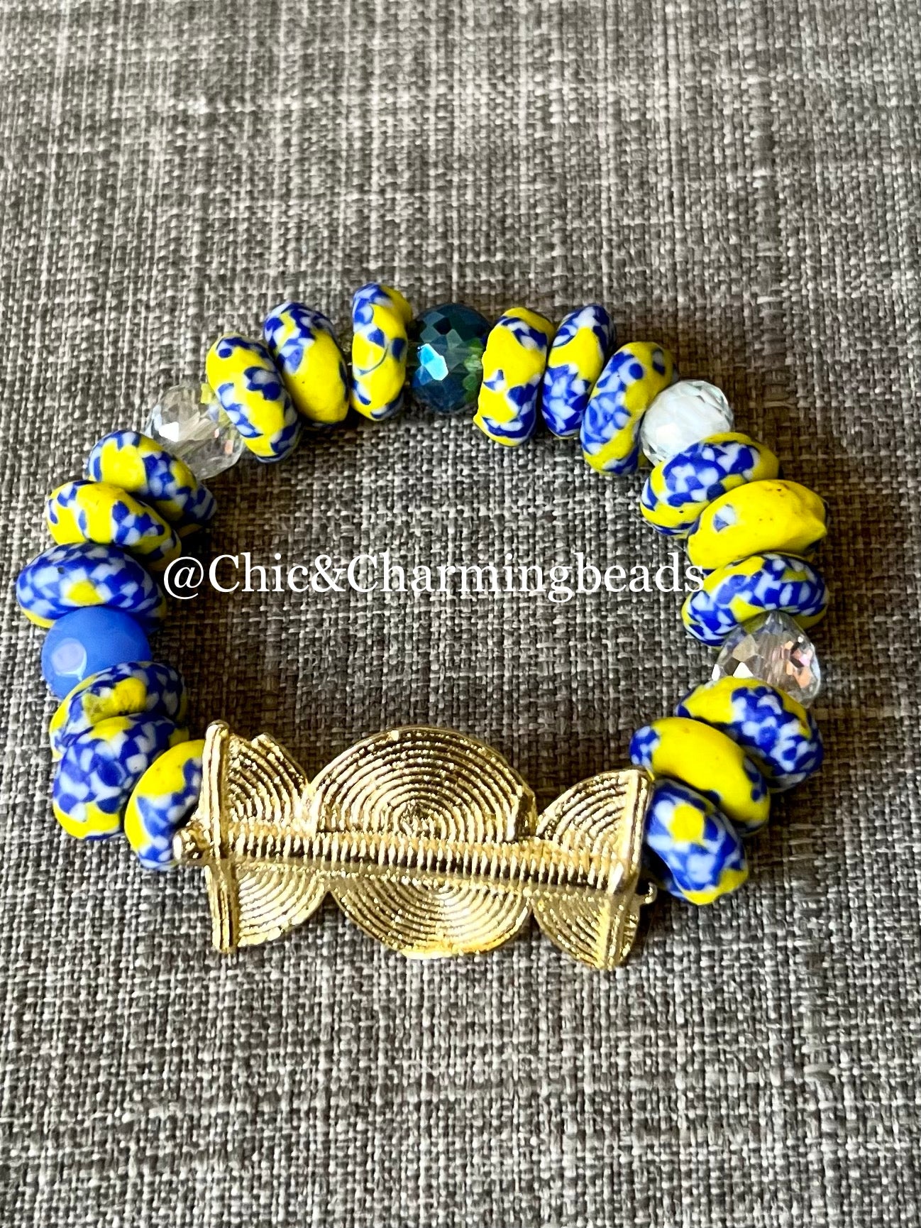 Ghanaian Glass Beads Bracelet