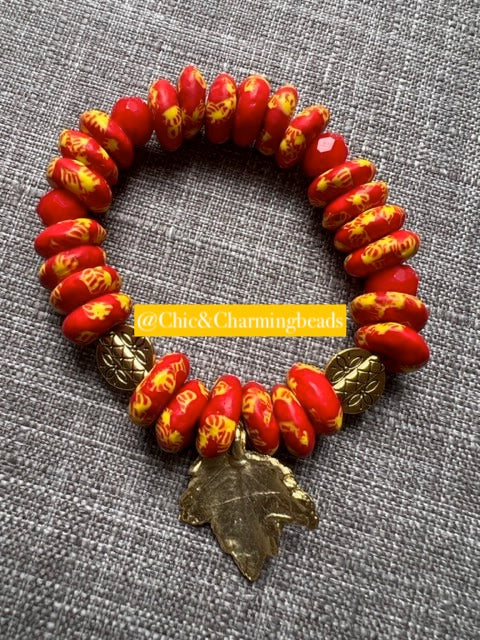 Ghanaian Glass beads Bracelet